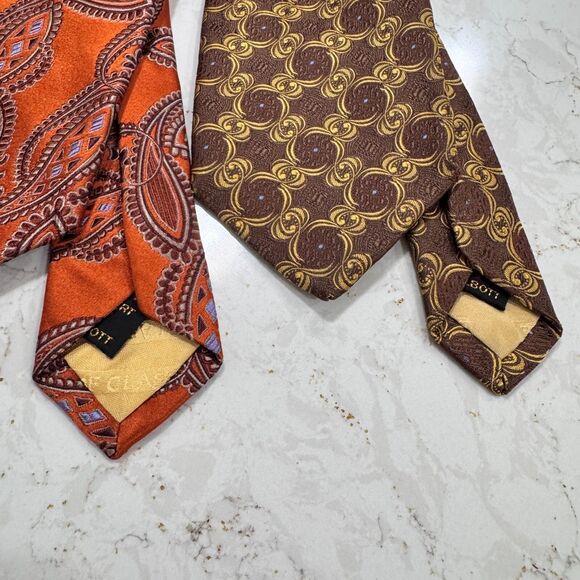 Robert Talbot Best of Class lot of 4 & 1 Pc Studio Silk Neckties 58"-60" - USA - Picture 14 of 16